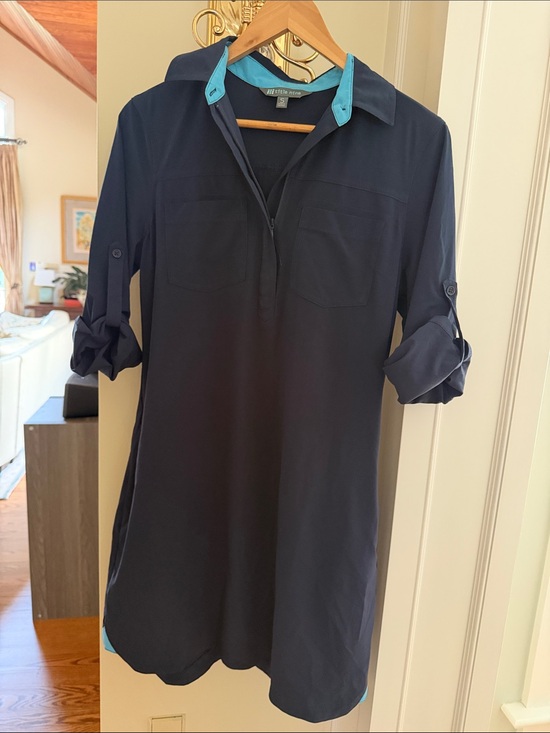 Title nine Dresses & Skirts - Title Nine Navy dress with Teal Trim